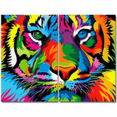 Painting by Numbers Tiger Portrait Animals Animal Art2 Panel (Triptych)